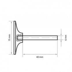 Držák nástrojů GTR pro brusné listy Ø 75 mm stopka 6 mm plastový závit • Vtools.cz