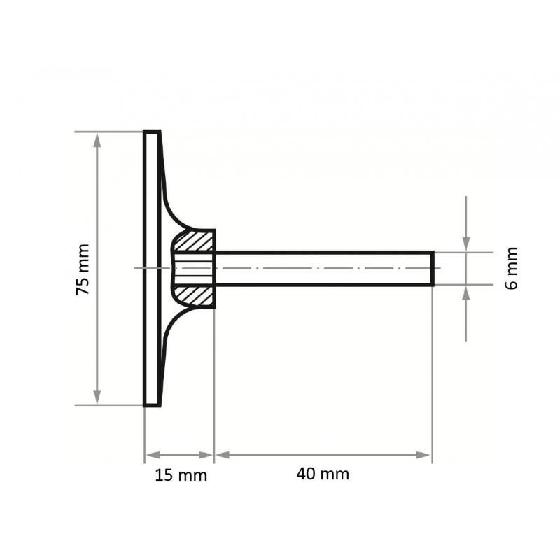 Držák nástrojů LUKAS GTH pro brusné kotouče Ø 75 mm stopka 6 mm • Vtools.cz