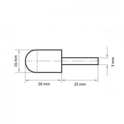 Držák nástrojů LUKAS GTWR pro brusná pouzdra 16x26 mm se stopkou 3 mm • Vtools.cz