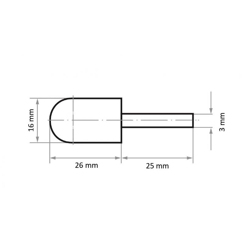 Držák nástrojů LUKAS GTWR pro brusná pouzdra 16x26 mm se stopkou 3 mm • Vtools.cz