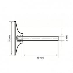 Držák nástrojů LUKAS GTR pro brusné listy Ø 50 mm stopka 6 mm plastový závit • Vtools.cz