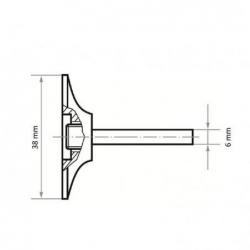 Držák nástrojů GTG pro samonapínací brusné listy Ø 38 mm stopka 6 mm • Vtools.cz