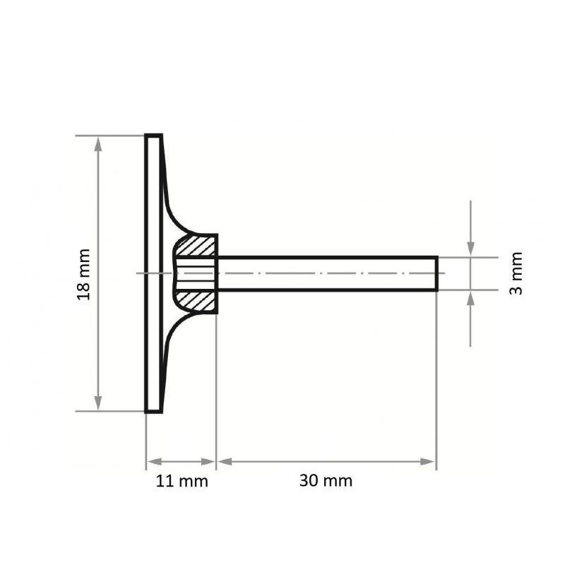 Držák nástrojů GTK pro brusné listy Ø 18 mm stopka 3 mm • Vtools.cz