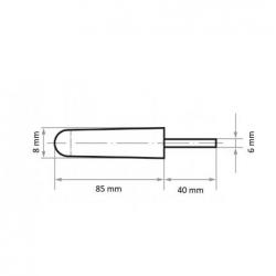 Držák nástrojů GTKE pro brusné čepičky 8x85 mm stopka 6 mm • Vtools.cz