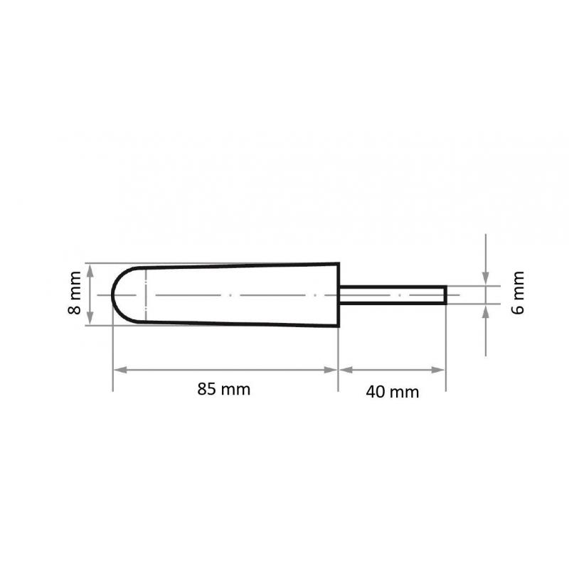 Držák nástrojů GTKE pro brusné čepičky 8x85 mm stopka 6 mm • Vtools.cz