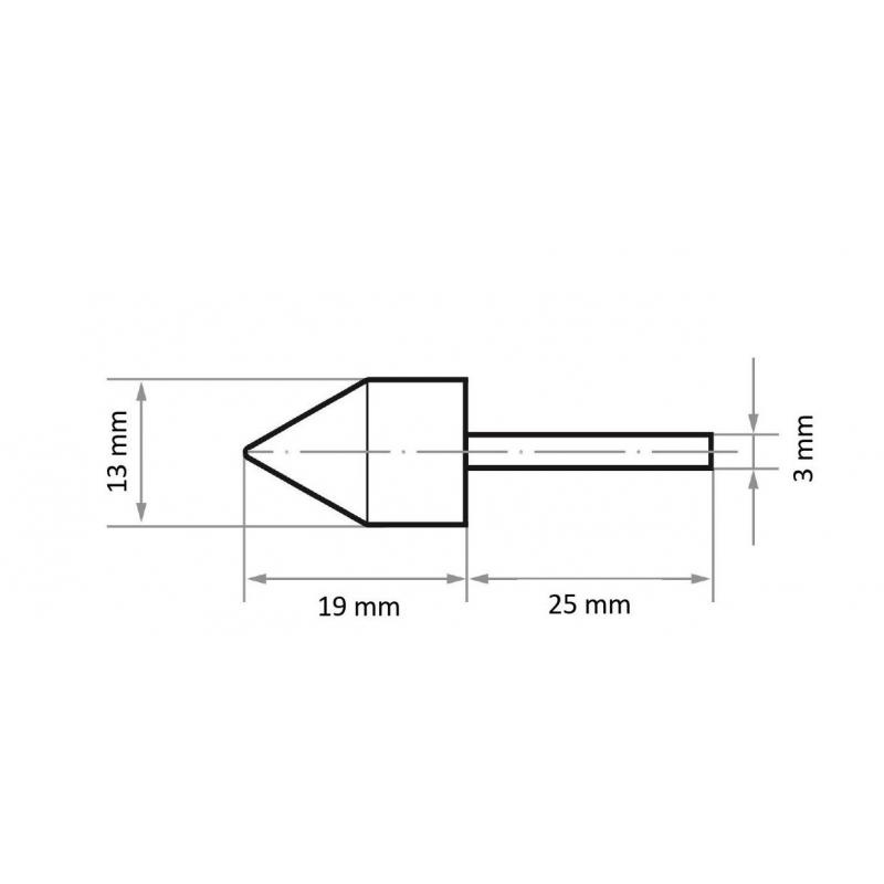 Držák nástrojů LUKAS GTWK pro brousicí čepičky 13x19 mm stopka 3 mm • Vtools.cz