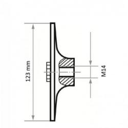 Držák nástrojů LUKAS GTHZ pro kotouče z rouna Ø 125 mm se závitem M14 • Vtools.cz
