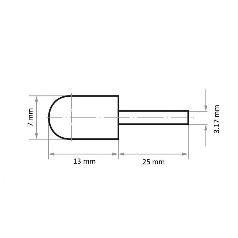 Držák nástrojů LUKAS GTWR pro brusné čepičky se stopkou 7x13 mm 3,17 mm // (1/8") palce • Vtools.cz