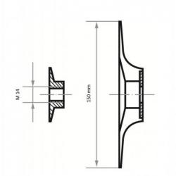 Podložka STF pro fíbrové kotouče Ø 150 mm se závitem M14 pro úhlové brusky • Vtools.cz