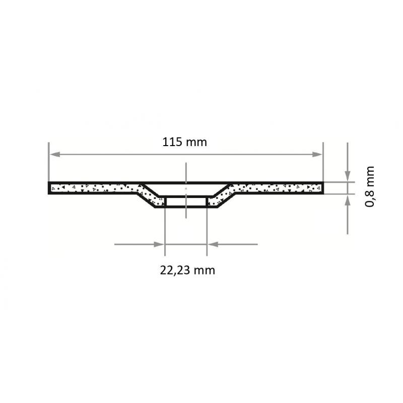 Řezný kotouč T42 pro nerezovou ocel 115x0,8 mm s odsazením • Vtools.cz