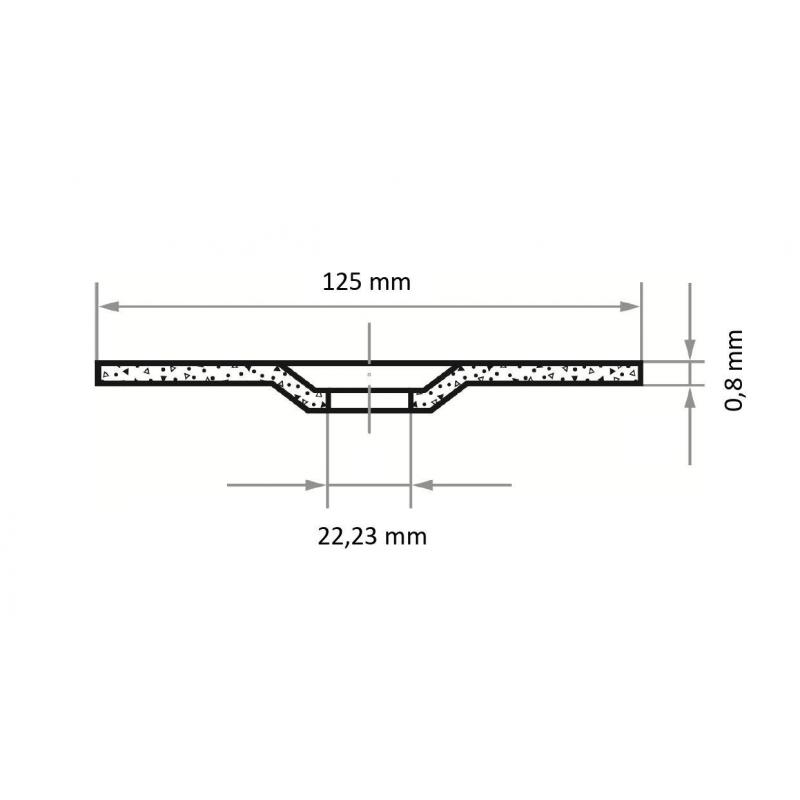 Řezný kotouč T42 na nerezovou ocel 125x0,8 mm s klikou • Vtools.cz