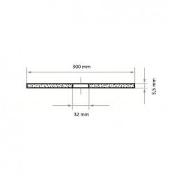 Řezný kotouč T41 na nerezovou ocel 300x3,5 mm rovný • Vtools.cz