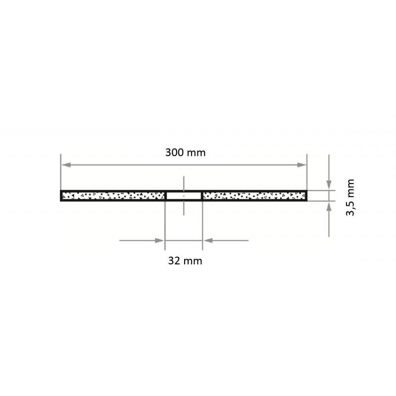 Řezný kotouč T41 na nerezovou ocel 300x3,5 mm rovný • Vtools.cz