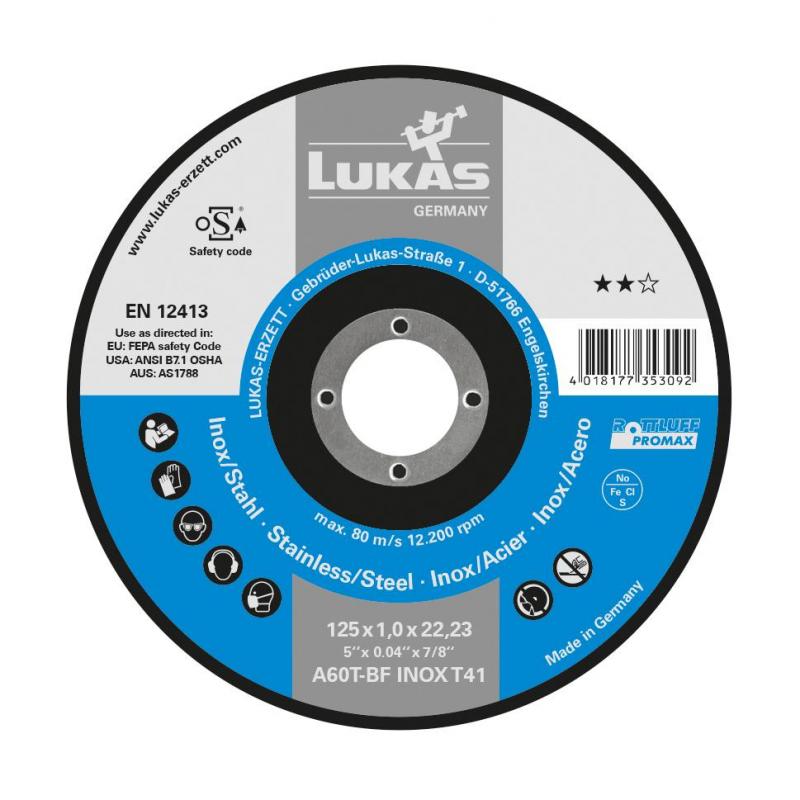 Řezný kotouč T41 pro nerezovou ocel 125x1,6 mm rovný • Vtools.cz