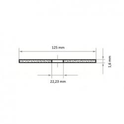 Řezný kotouč T41 pro nerezovou ocel 125x1,6 mm rovný • Vtools.cz