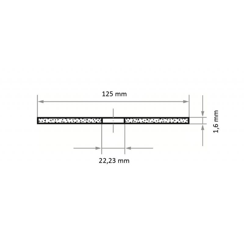 Řezný kotouč T41 pro nerezovou ocel 125x1,6 mm rovný • Vtools.cz