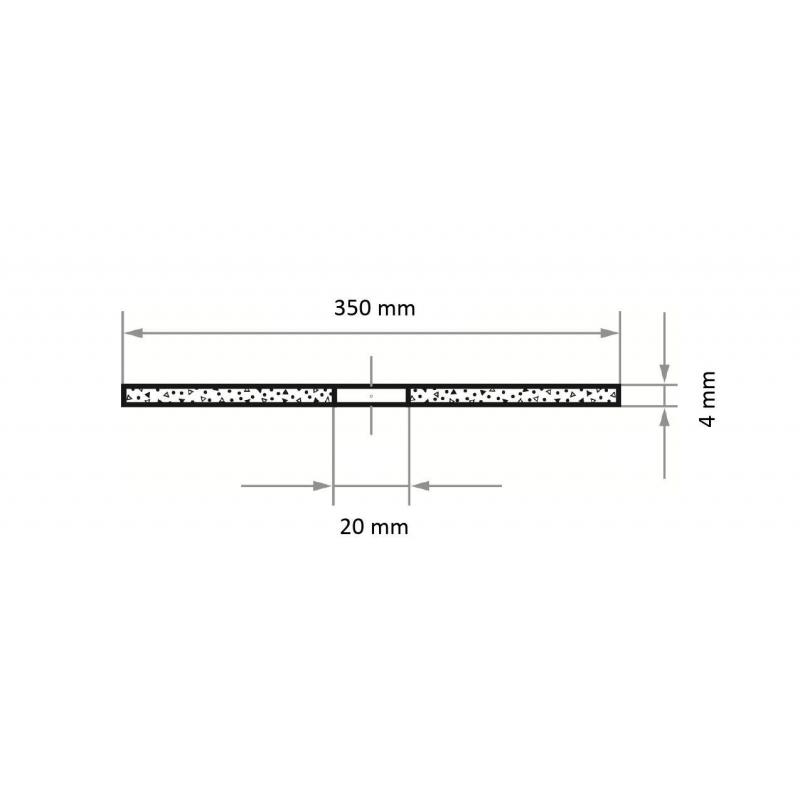 Řezný kotouč T41 na ocel 350x4 mm rovný • Vtools.cz