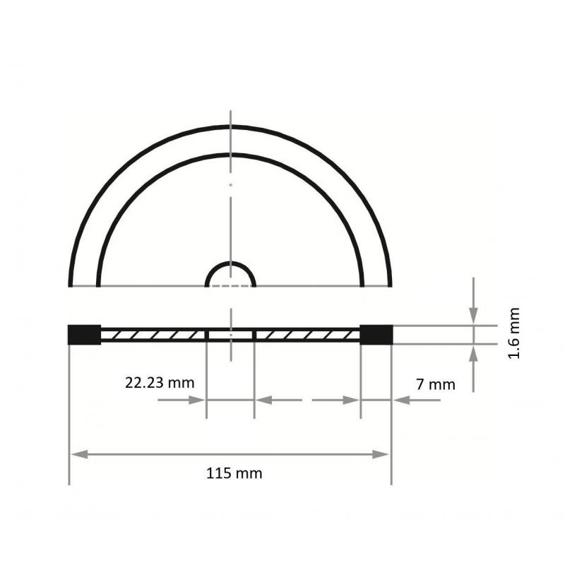 Diamantový řezný kotouč FLIESE S7 na kámen/dlaždice Ø 115 mm pro úhlovou brusku • Vtools.cz