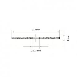 Řezný kotouč T41 na nerezovou ocel 115x1 mm rovný • Vtools.cz