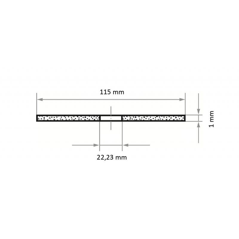 Řezný kotouč T41 na nerezovou ocel 115x1 mm rovný • Vtools.cz