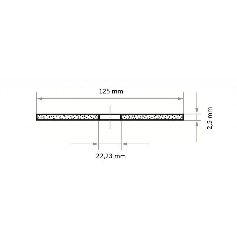 Řezný kotouč T41 pro nerezovou ocel 125x2,5 mm rovný • Vtools.cz
