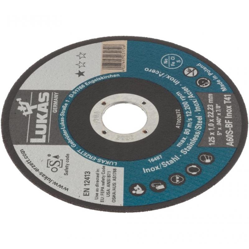 Řezný kotouč T41 pro nerezovou ocel 125x1 mm rovný • Vtools.cz