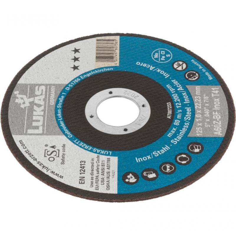 10x řezný kotouč v plechu T41 na nerezovou ocel 125x1 mm rovný • Vtools.cz