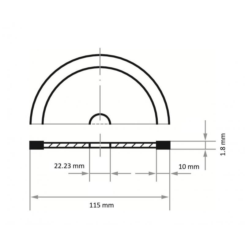 Diamantový řezný kotouč TURBO S10 na beton/stavební materiál Ø 115 mm pro úhlovou brusku • Vtools.cz