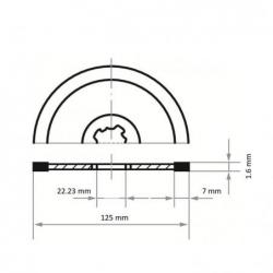 Diamantový řezný kotouč FLIESE S7 na kámen/dlaždice Ø 125 mm pro úhlové brusky x-LOCK • Vtools.cz