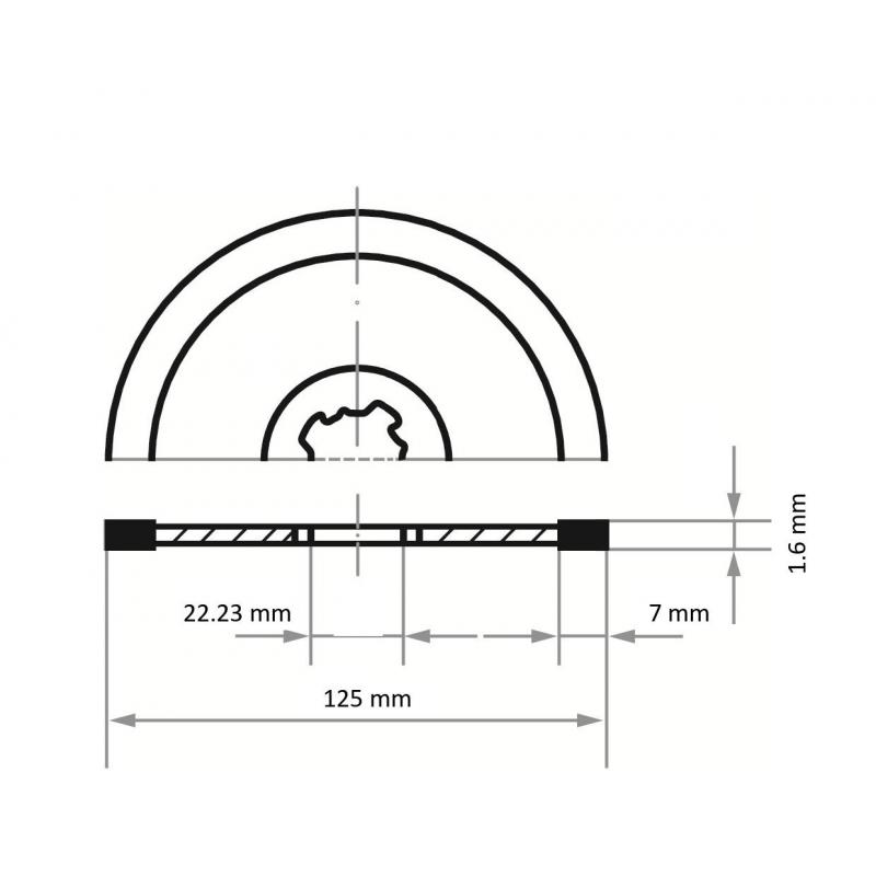 Diamantový řezný kotouč FLIESE S7 na kámen/dlaždice Ø 125 mm pro úhlové brusky x-LOCK • Vtools.cz