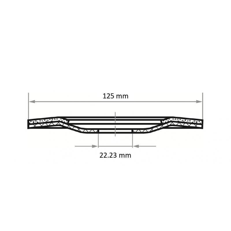 Brusný kotouč Semi-flex. SHF Ø 125 mm zrno karbidu křemíku 36 • Vtools.cz