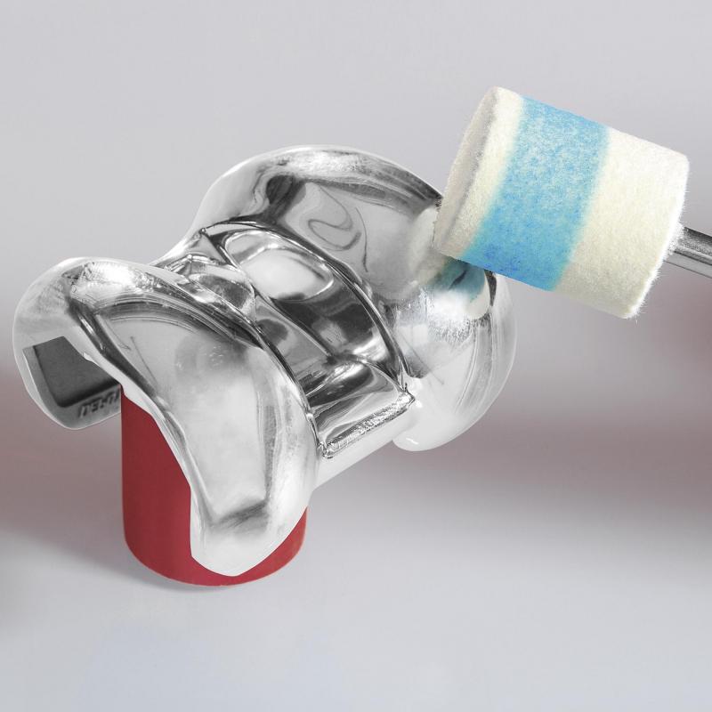 Leštící tělísko P3ZY Válcový tvar 25x30 mm Stopka 6 mm Plst na lešticí hmotu • Vtools.cz