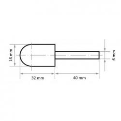 Leštící tělísko P2WR Kulatý váleček 16x32 mm Zrnitost 120 • Vtools.cz