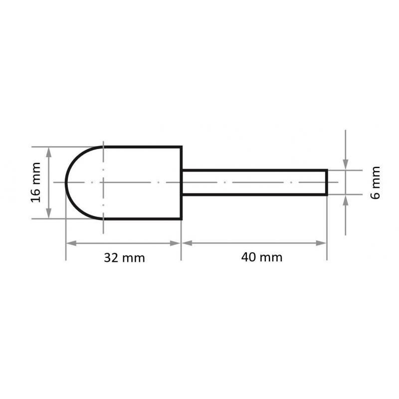Leštící tělísko P2WR Kulatý váleček 16x32 mm Zrnitost 120 • Vtools.cz