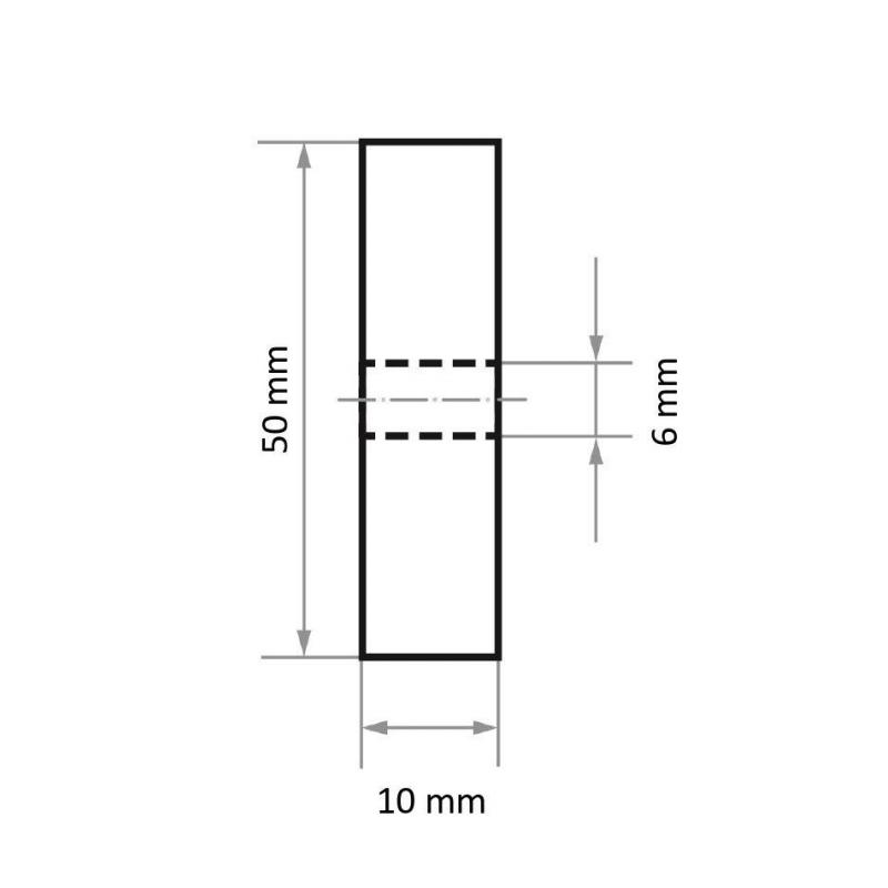 Leštící kotouč P3S1 50x10 mm hřídel 6 mm plsť pro leštící směs • Vtools.cz