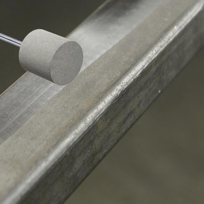 Leštící tělísko P6ZY Válcové jemné 40x40 mm stopka 6 mm zrnitost karbidu křemíku 150 • Vtools.cz