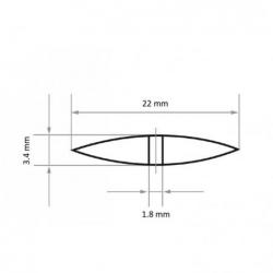 Leštící tělísko P7- L22 22x3,4 mm zrnitost 240 karbidu křemíku • Vtools.cz