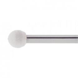 Leštící tělísko P3KU Kulový tvar 12x11 mm Stopka 6 mm Plst na lešticí pastu • Vtools.cz