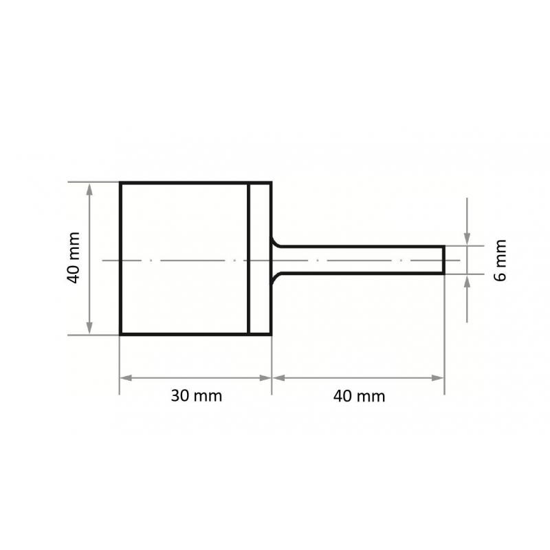 Leštící tělísko LUKAS P6MA univerzální střední 20x30 mm dřík 6 mm zrnitost karbidu křemíku 46 • Vtools.cz