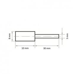 Leštící tělísko P5ZY válcové 8x10 mm zrnitost 120 • Vtools.cz