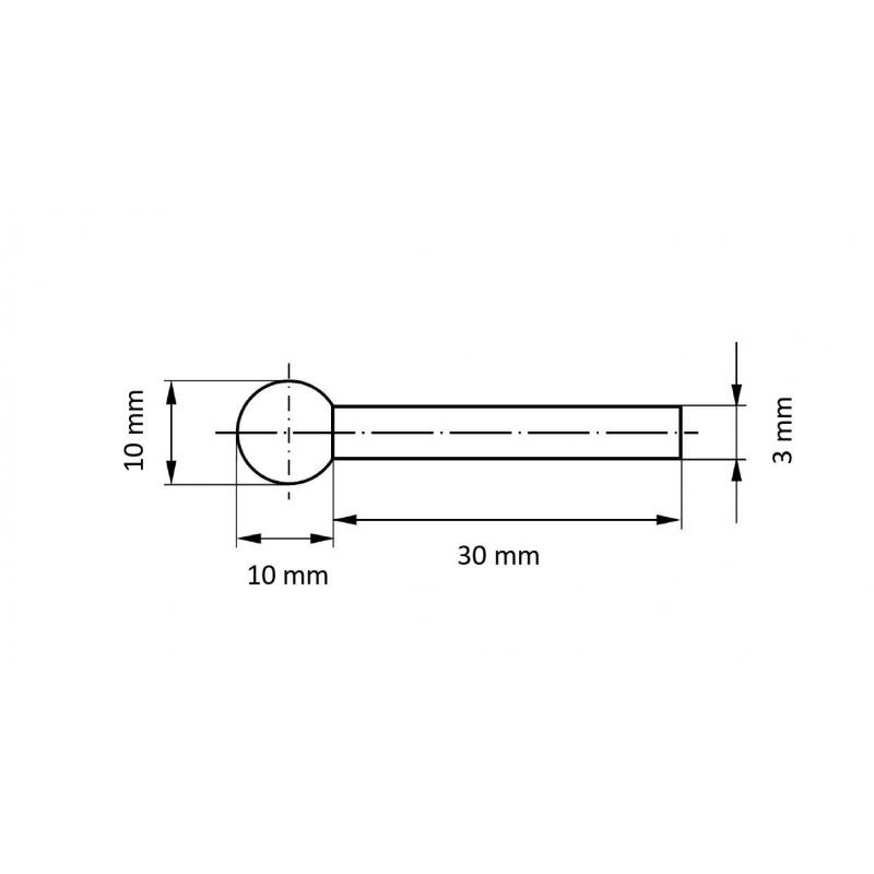Leštící tělísko P2KU Kulový tvar 10x10 mm Zrnitost 120 • Vtools.cz
