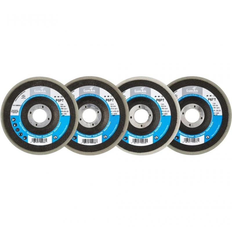 Sada lešticích kotoučů P6PT Ø 125 mm 4dílná pro úhlovou brusku šikmou • Vtools.cz