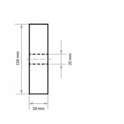 Lešticí kotouč P6SE1 univerzální střední 150x20 mm otvor 25 mm zrno karbidu křemíku 80 • Vtools.cz