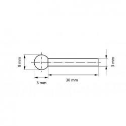 Leštící tělísko P2KU kulový tvar 8x8 mm Zrnitost 400 • Vtools.cz
