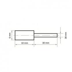 Leštící tělísko P2ZY válcového tvaru 6x10 mm zrnitost 280 • Vtools.cz