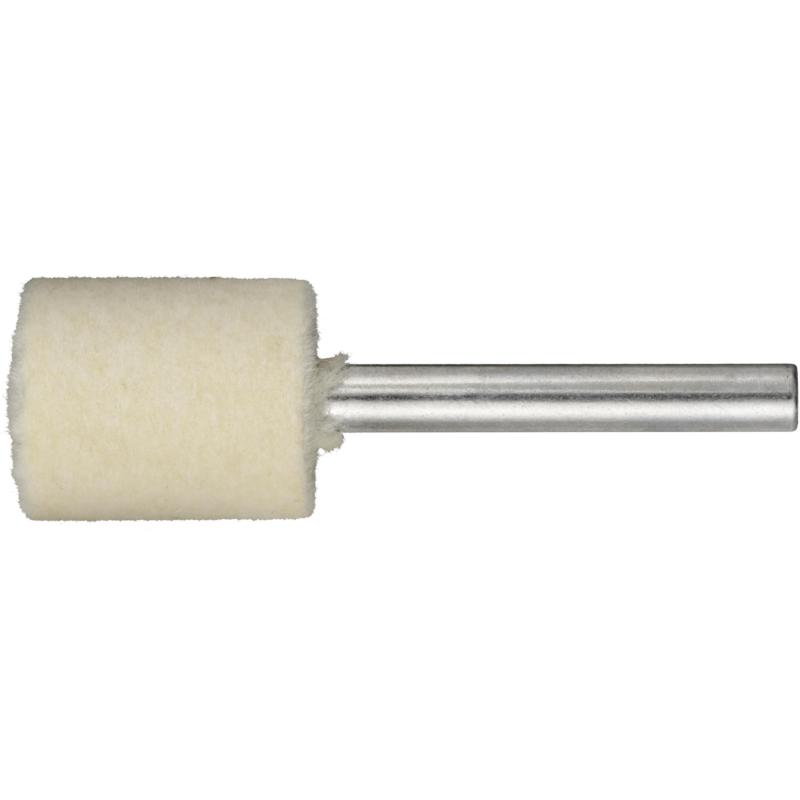 Leštící tělísko P3ZY válcové 6x10 mm stopka 3 mm plst na lešticí pasty • Vtools.cz