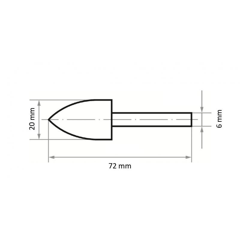 Leštící tělísko P5SP Tvar úhlu 20x32 mm Zrnitost 80 • Vtools.cz