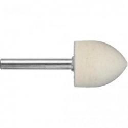 Leštící tělísko P3SP Špičatý obloukový tvar 8x10 mm Stopka 3 mm Plst na lešticí pastu • Vtools.cz