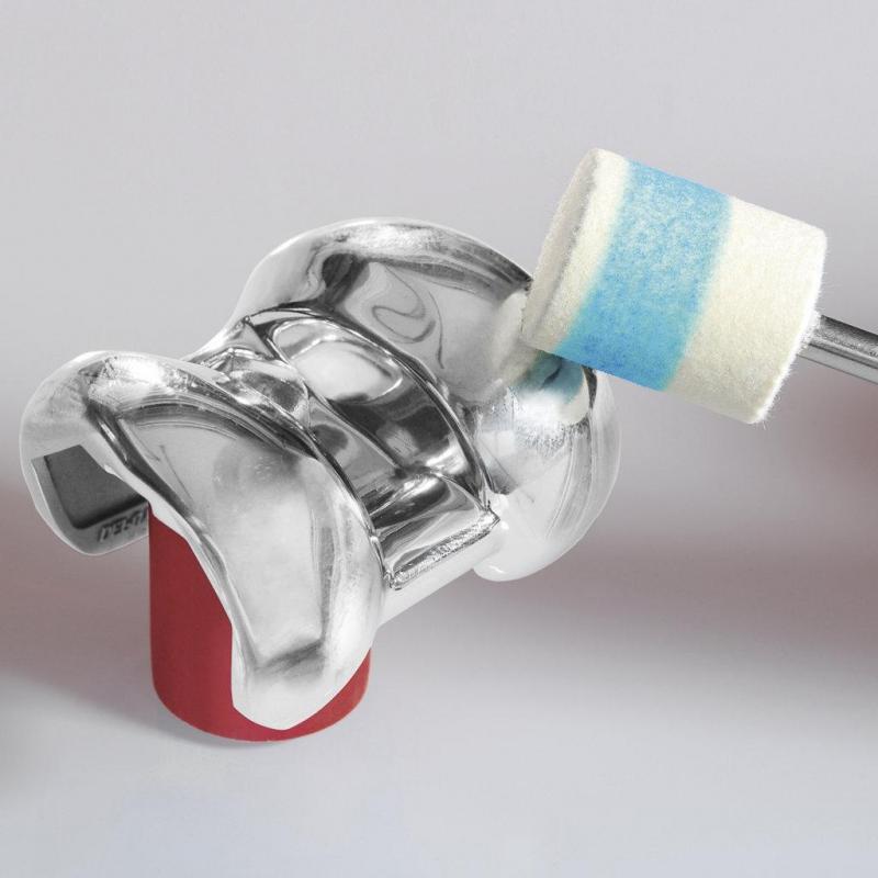 Leštící tělísko P3ZY válcovitého tvaru 6x10 mm hřídel 3 mm plsť pro lešticí pastu • Vtools.cz