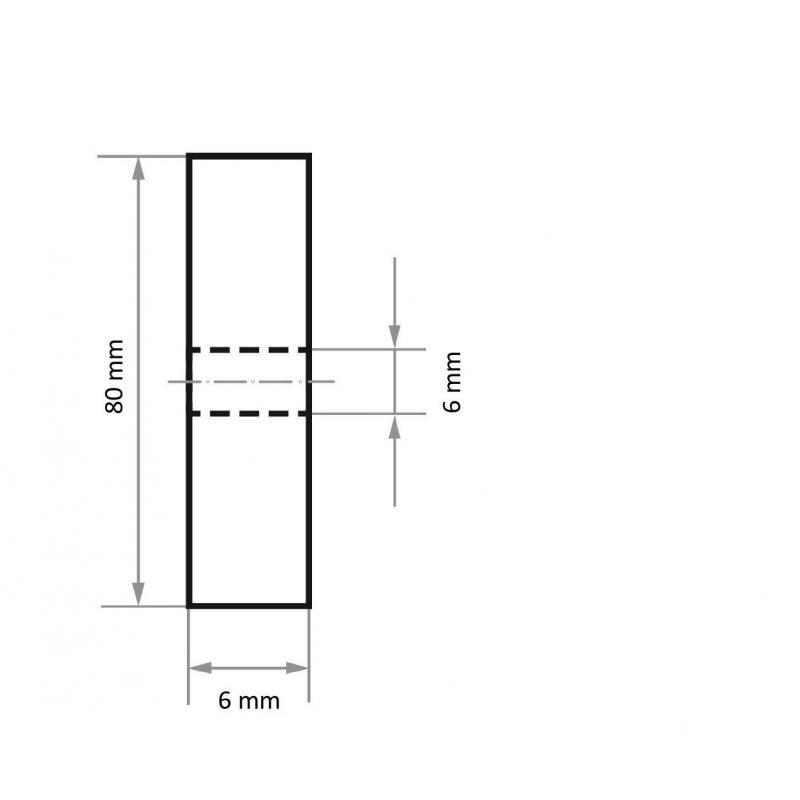Lešticí kotouč P6SE1 univerzální střední 80x6 mm otvor 6 mm kompaktní zrno 60 • Vtools.cz
